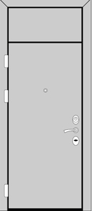 Одностворчатые двери с фрамугой (верхней вставкой)